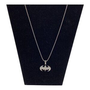 Batman‎ Necklace Stainless Steel Comic Super Hero Pendant W/ Ball Chain For Men